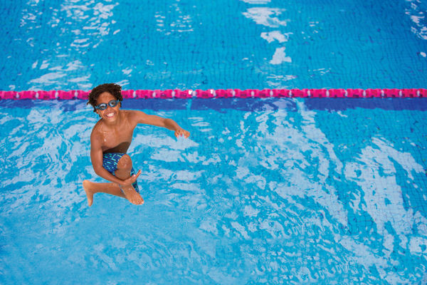 Kid swimming